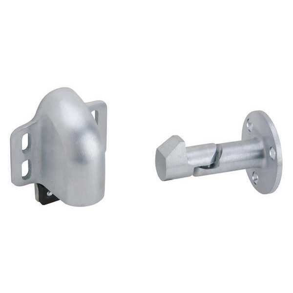 Door Stop, Cast Brass, Silver, 3-11/16