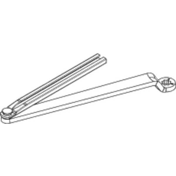 1460 Series Surface Mounted Closers Arm and Forearm Matte Silver