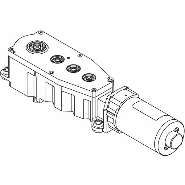 Motor Gear Box, Slvr, 16-1/2 in. L, RH