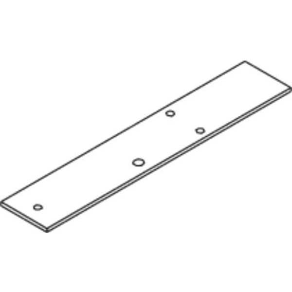 Cover Plate, Silver, Aluminum, 2 in. L
