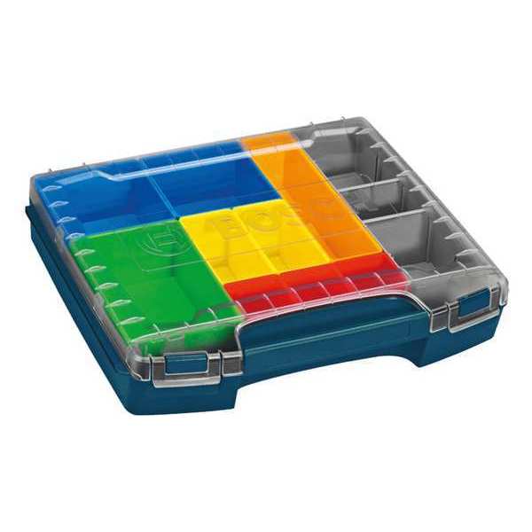 Tool Box with 4 compartments, Plastic, 3 in H x 12 1/2 in W