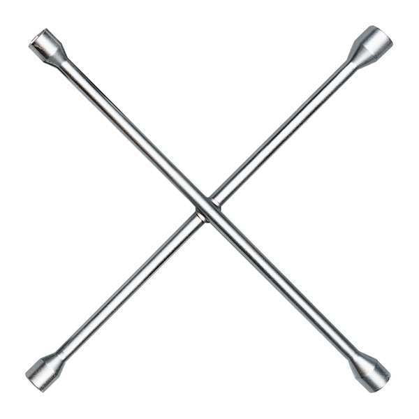 Lug Wrench, 20in.L, Chrome, 4 Way