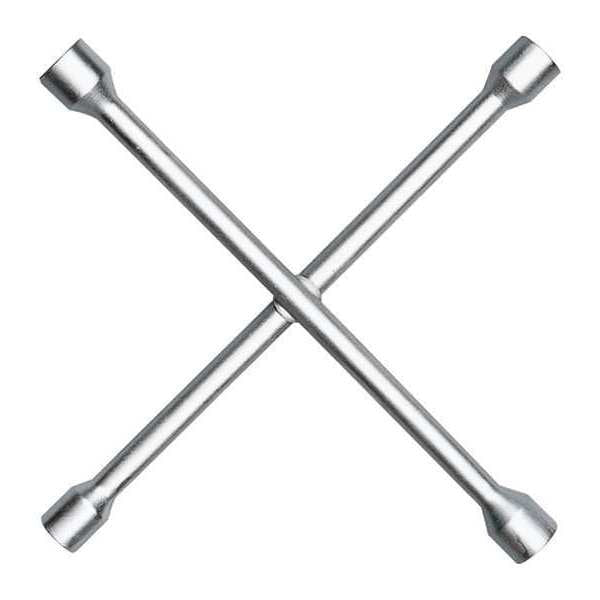 Lug Wrench, 14in.L, Chrome, 4 Way