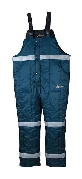 Reflective Insulated Bib Overalls, Navy, Size Large