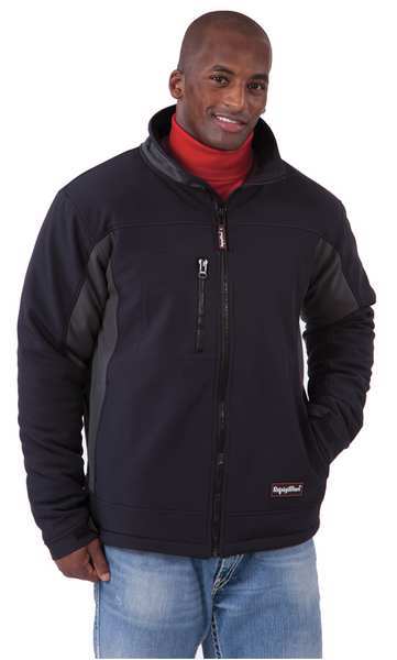 Men's Black Polyester Jacket size 4XL