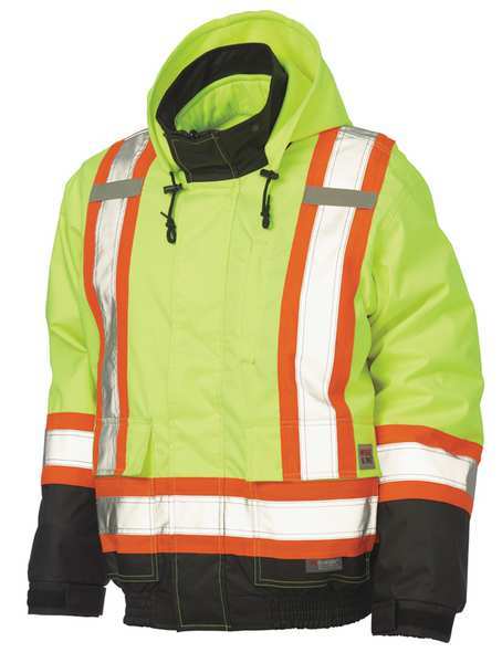 Men's Green Polyester Bomber Jacket size XL