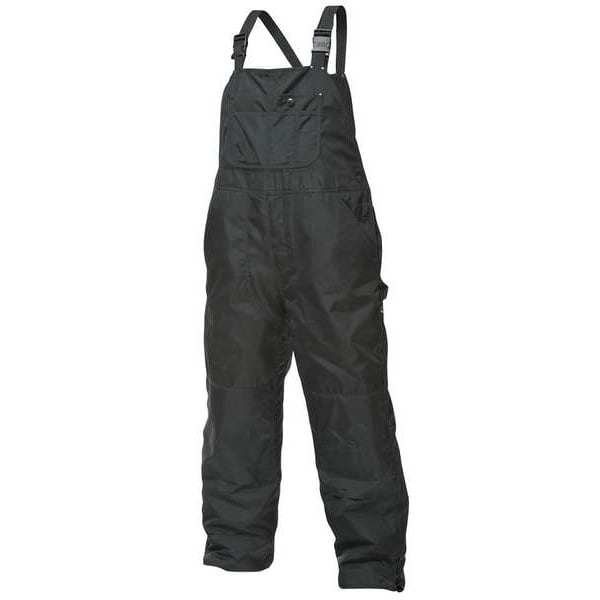Bib Overalls, Black, Size 48x32 In.
