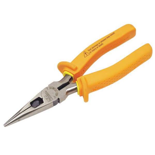 8 3/4 in Long Nose Plier, Side Cutter Cushion Grip Handle
