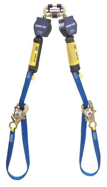 Self Retracting Lifeline, 9 ft., 420 lb. Weight Capacity, Blue
