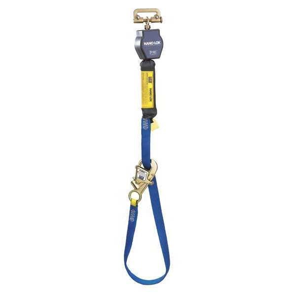 Self Retracting Lifeline, 9 ft., 420 lb. Weight Capacity, Blue