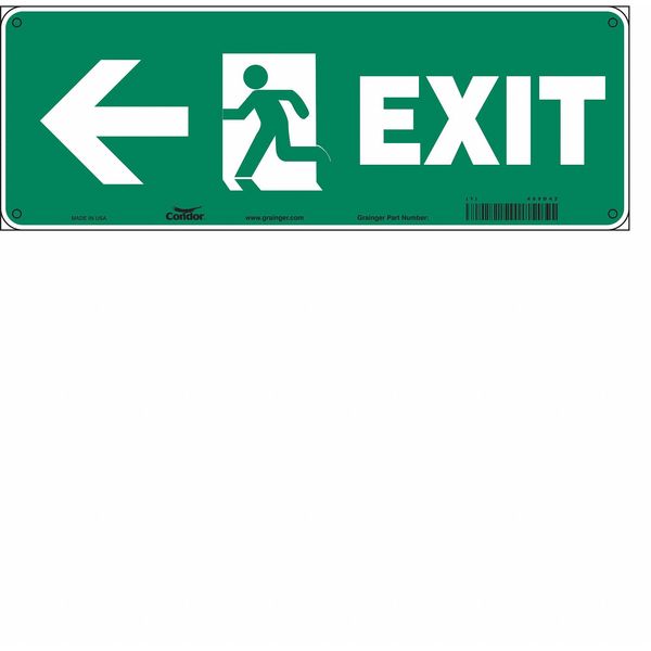 Safety Sign, 5 in x 14 in, Aluminum