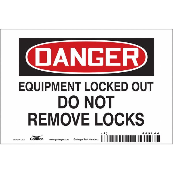 Safety Sign, 4 in Height, 6 in Width, Magnetic Vinyl, Horizontal Rectangle, English