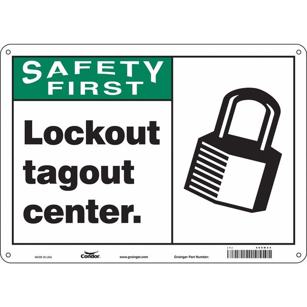 Safety Sign, 10 in Height, 14 in Width, Vinyl, Horizontal Rectangle, English, 469M44