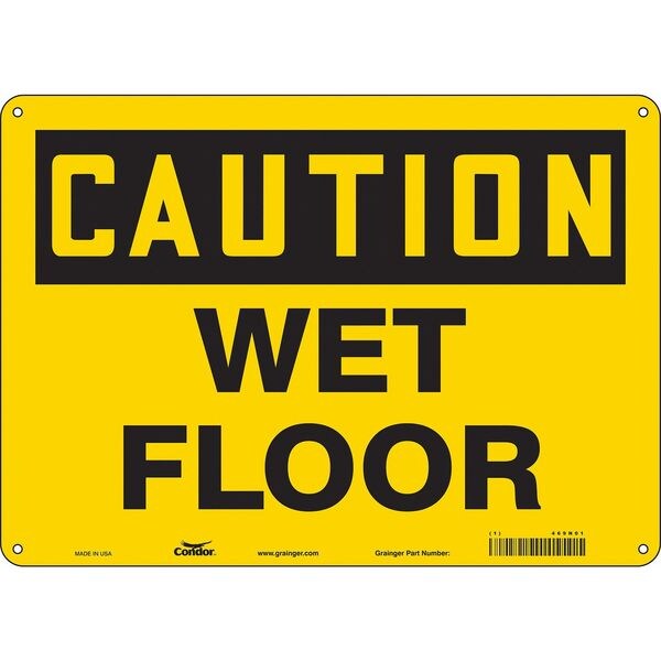 Safety Sign, 10 in Height, 14 in Width, Aluminum, Horizontal Rectangle, English, 469N01