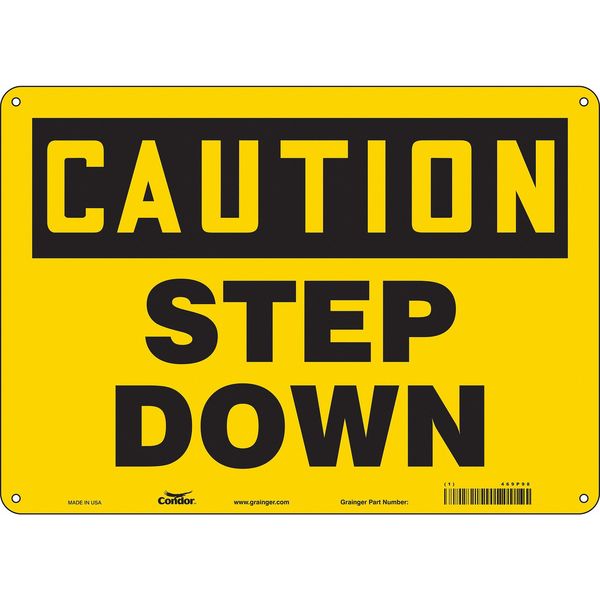 Safety Sign, 10 in Height, 14 in Width, Aluminum, Horizontal Rectangle, English, 469P98