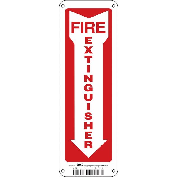Safety Sign, 12 in Height, 4 in Width, Aluminum, Horizontal Rectangle, English