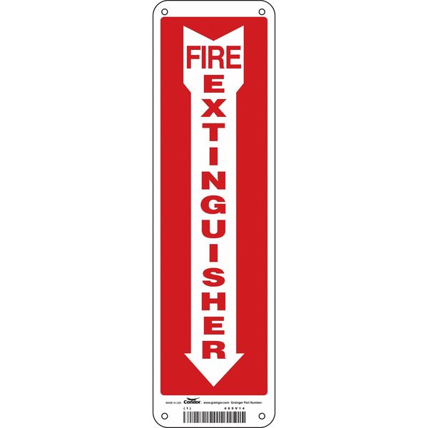 Safety Sign, 14 in Height, 4 in Width, Aluminum, Horizontal Rectangle, English