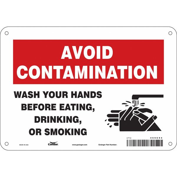 Safety Sign, 7 in Height, 10 in Width, Aluminum, Vertical Rectangle, English, 469C94