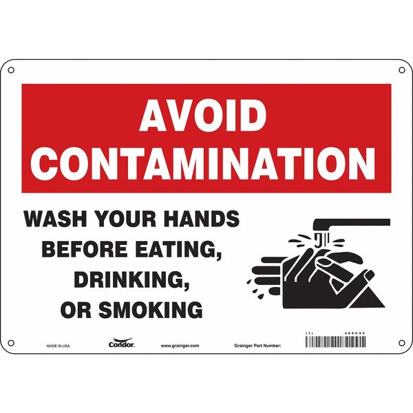Safety Sign, 10 in Height, 14 in Width, Aluminum, Horizontal Rectangle, English, 469C95