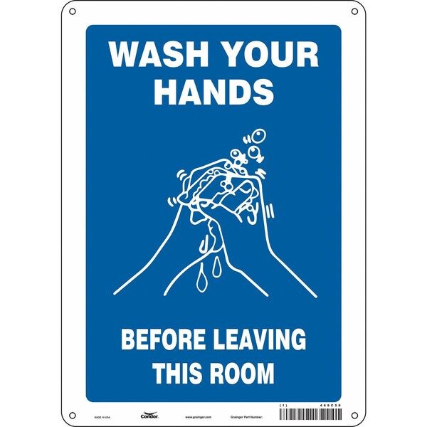 Safety Sign, 14 in Height, 10 in Width, Aluminum, Vertical Rectangle, English, 469C58