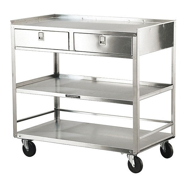 Stainless Steel Equipment Stand, (2)Drawers, (3)Shelves-500 lb Capacity