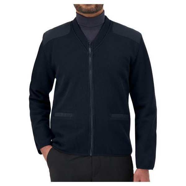 V-Neck Military Sweater, Dark Navy, XL
