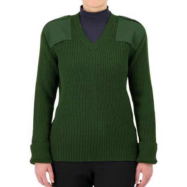 V-Neck Military Sweater, OD Green, 5XL