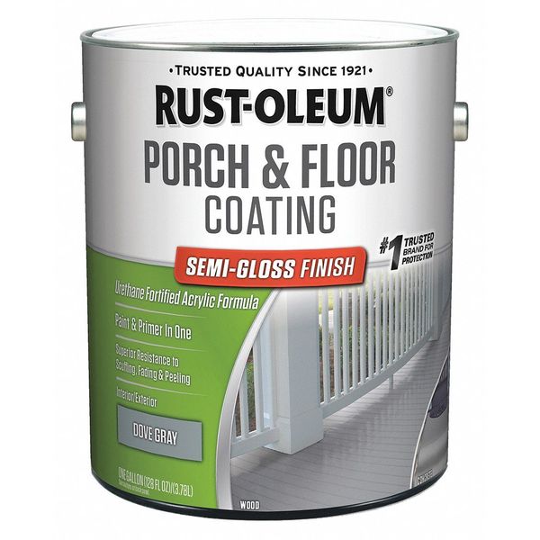 1 gal Floor Coating, Semi-gloss Finish, Dove Gray, Water Base