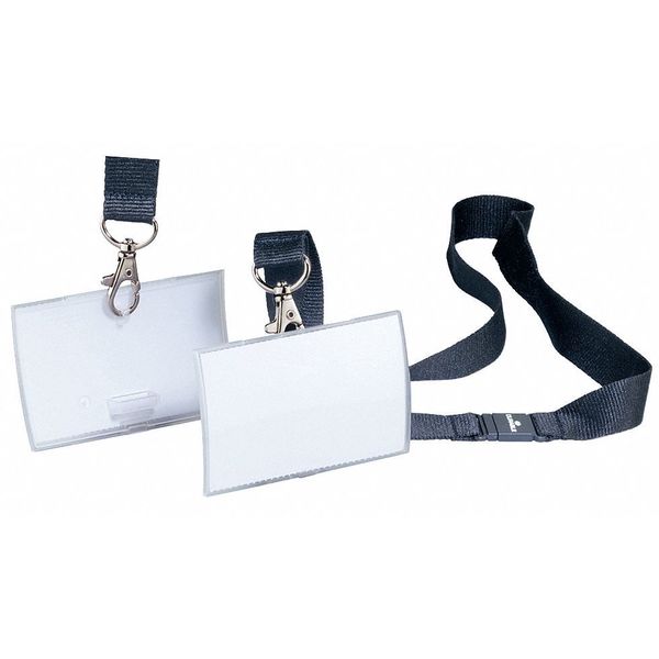 Badge Holder with Lanyard, Clear, PK10