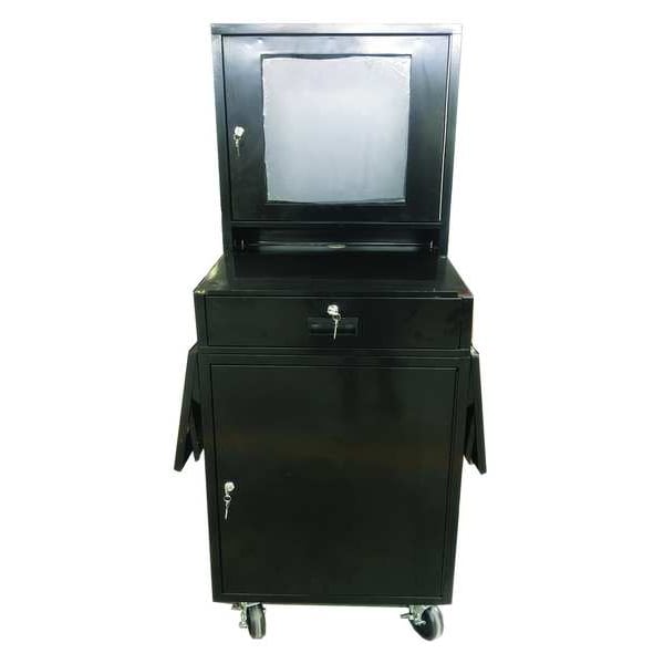Mobile Computer Cabinet, Black