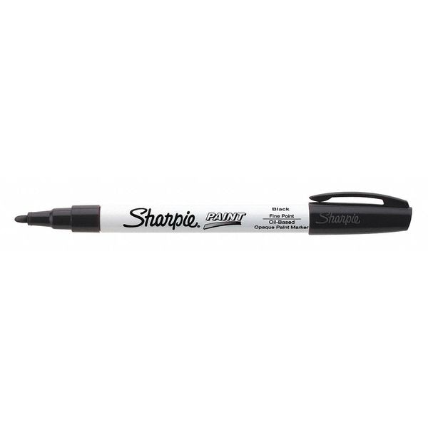 Paint Marker, Fine Point, Black, PK12
