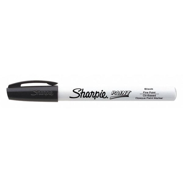 Paint Marker, Fine Point, Black, PK12