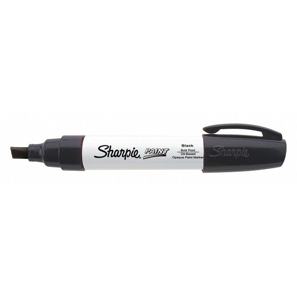 Paint Marker, Broad Point, Black, PK6