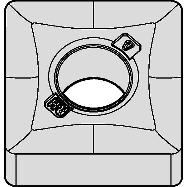 Square Turning Insert, Square, 3/4 in, SNMG, 1/16 in, Carbide