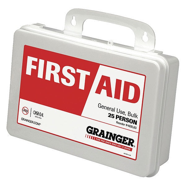 First Aid Kit, Plastic, 25 Person