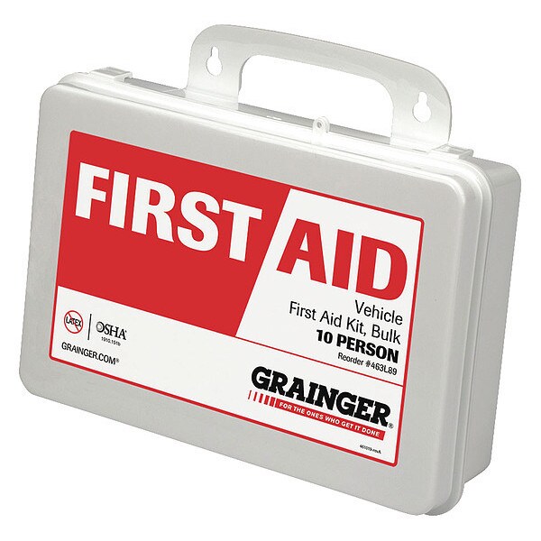 First Aid Kit, Plastic, 10 Person