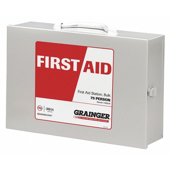 First Aid Kit, Metal, 75 Person