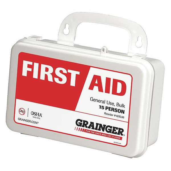 First Aid Kit, Plastic, 15 Person