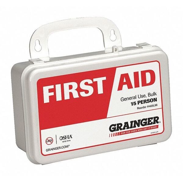 First Aid Kit, Plastic, 15 Person