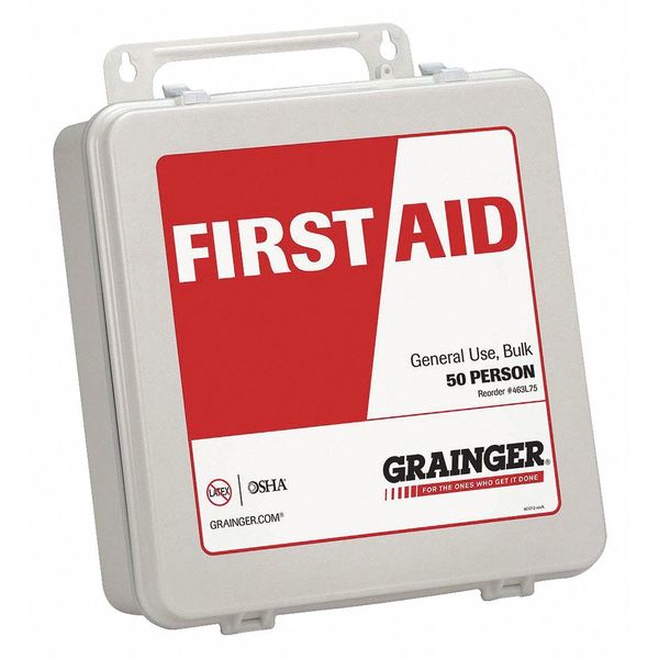 First Aid Kit, Plastic, 50 Person