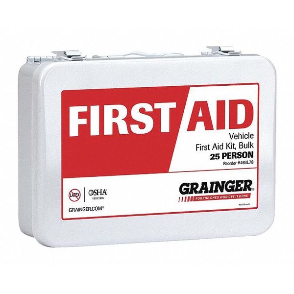 First Aid Kit, Metal, 25 Person