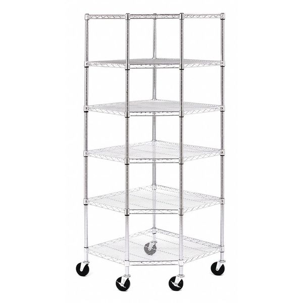 Shelving Unit, Chrome Plated, 14-1/2