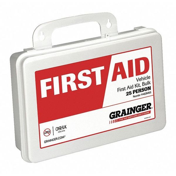 First Aid Kit, Plastic, 25 Person