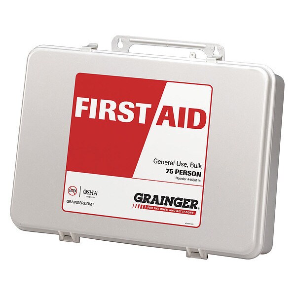 First Aid Kit, Plastic, 75 Person