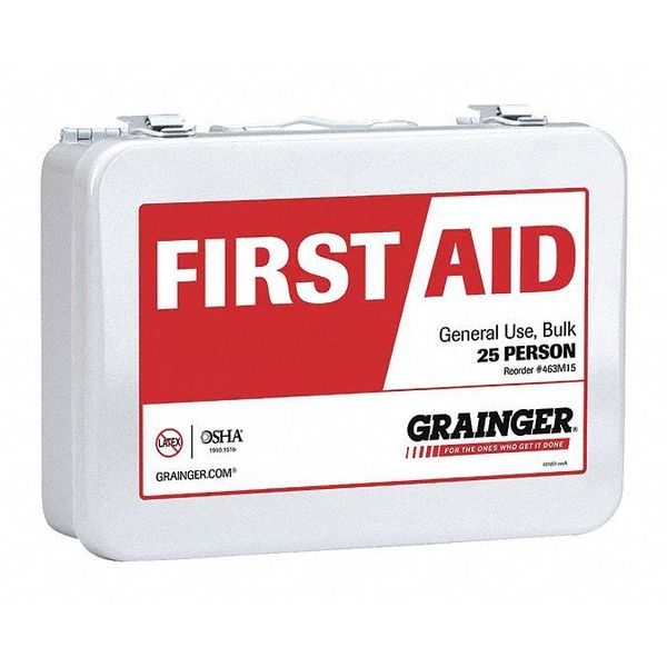 First Aid Kit, Metal, 25 Person