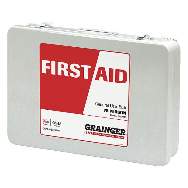 First Aid Kit, Metal, 75 Person