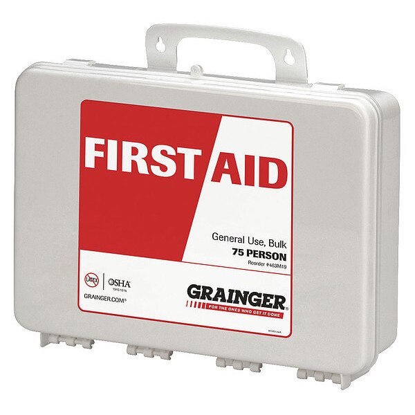 First Aid Kit, Plastic, 75 Person