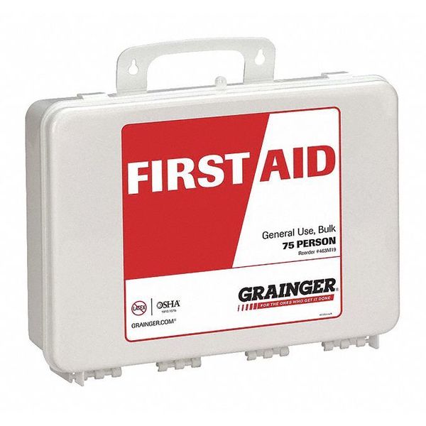 First Aid Kit, Plastic, 75 Person