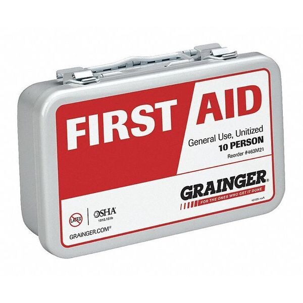 First Aid Kit, Metal, 10 Person