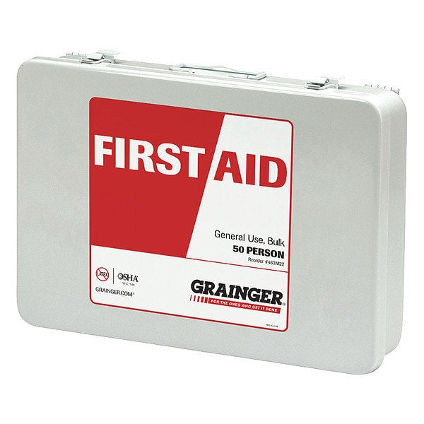 First Aid Kit, Metal, 50 Person